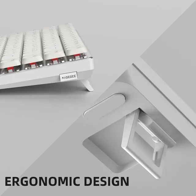 Alt view image 5 of 5 - Camiysn Wireless RGB Mechanical Keyboard Moon84 Triple Mode 2.4GHz/BT/USB-C Wired Office White Keyboard for Computer/Desktop/PC/Laptop/Surface/Smart TV and Windows 10/8/7Red Switches