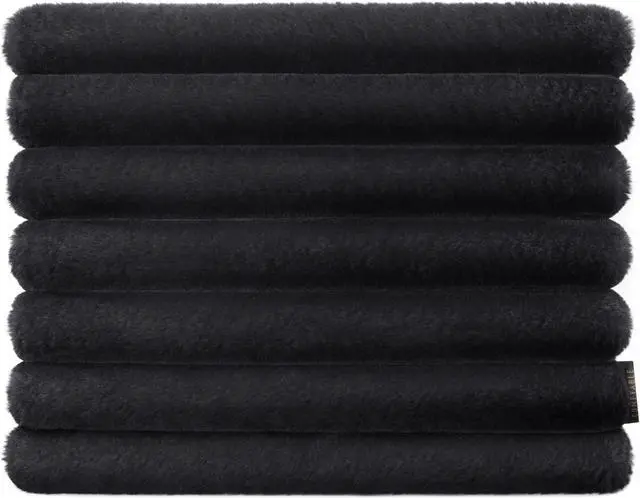 Main image of Comfyable Puffy Laptop Sleeve 13 14 15 Inch, Compatible with MacBook Air M4 2025 & MacBook Pro 2024, Soft Faux Fur Fluffy Plush Furry Pillow Case for Computer, Black
