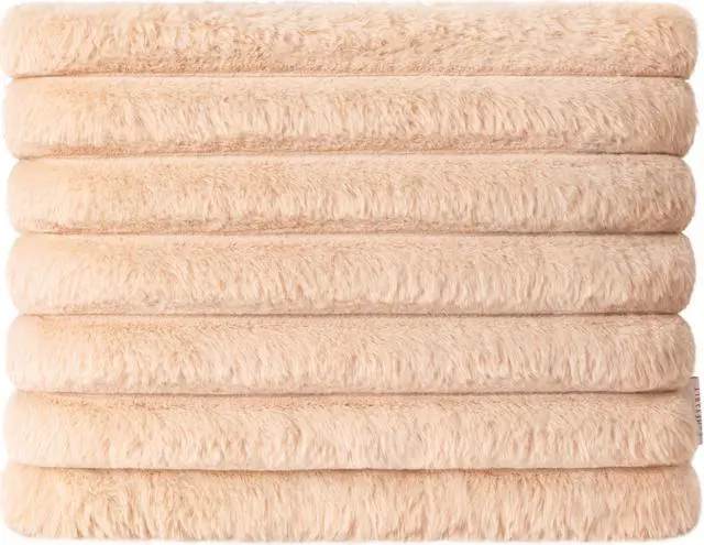 Main image of Comfyable Puffy Laptop Sleeve 13 14 15 Inch, Compatible with MacBook Air M4 2025 & MacBook Pro 2024, Soft Faux Fur Fluffy Plush Furry Pillow Case for Computer, Camel