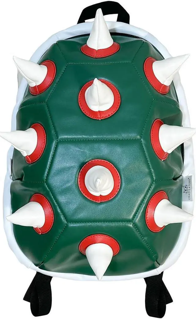 Main image of Bowsette Koopa Cosplay Props White Spiked Laptop Backpack, 14 Inch,Green Turtle Shell Cosplay Backpack