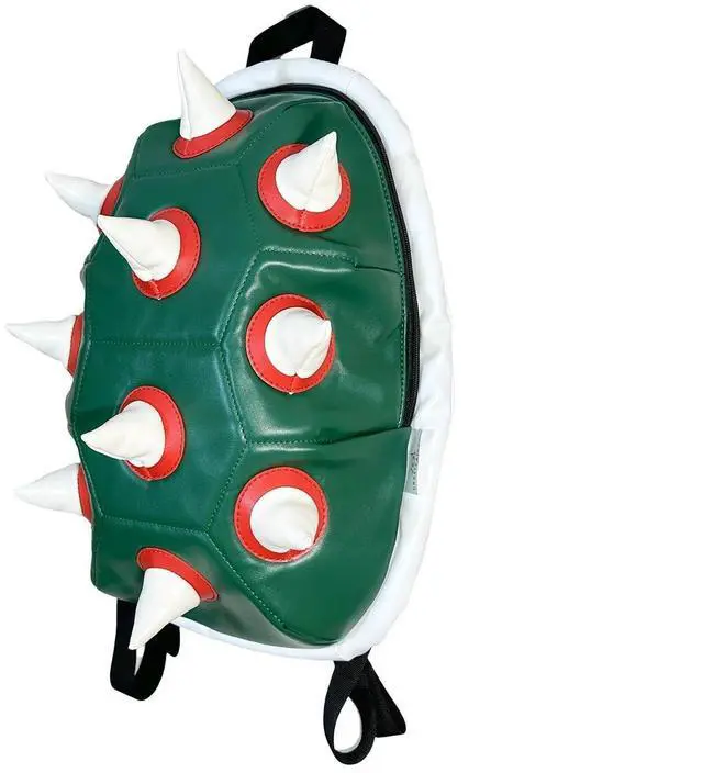 Alt view image 2 of 5 - Bowsette Koopa Cosplay Props White Spiked Laptop Backpack, 14 Inch,Green Turtle Shell Cosplay Backpack