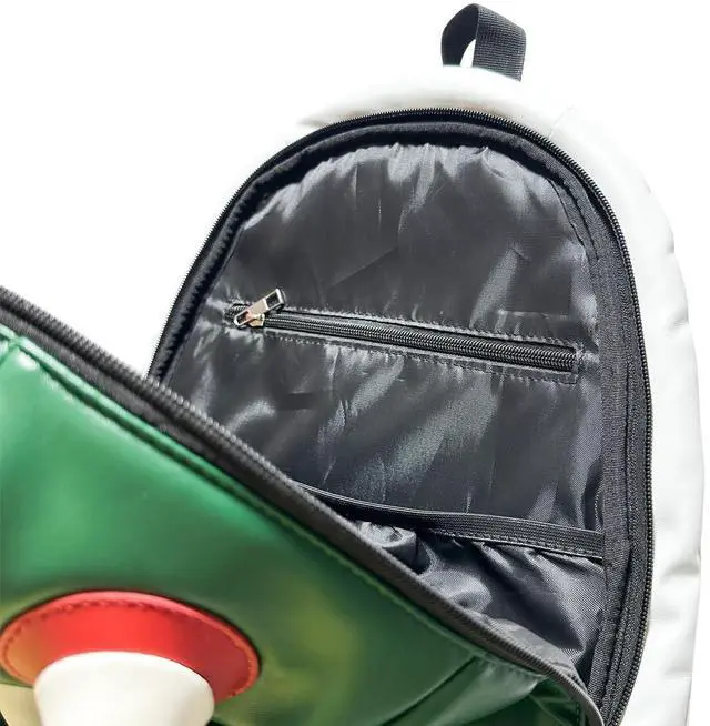 Alt view image 5 of 5 - Bowsette Koopa Cosplay Props White Spiked Laptop Backpack, 14 Inch,Green Turtle Shell Cosplay Backpack