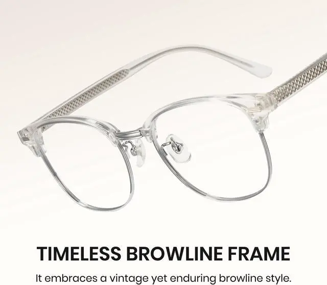 Alt view image 5 of 5 - Cyxus Blue Light Blocking Glasses for Women Men Computer Glasses Relieve Eye Fatigue for Computer Screens 8195 (Gold)