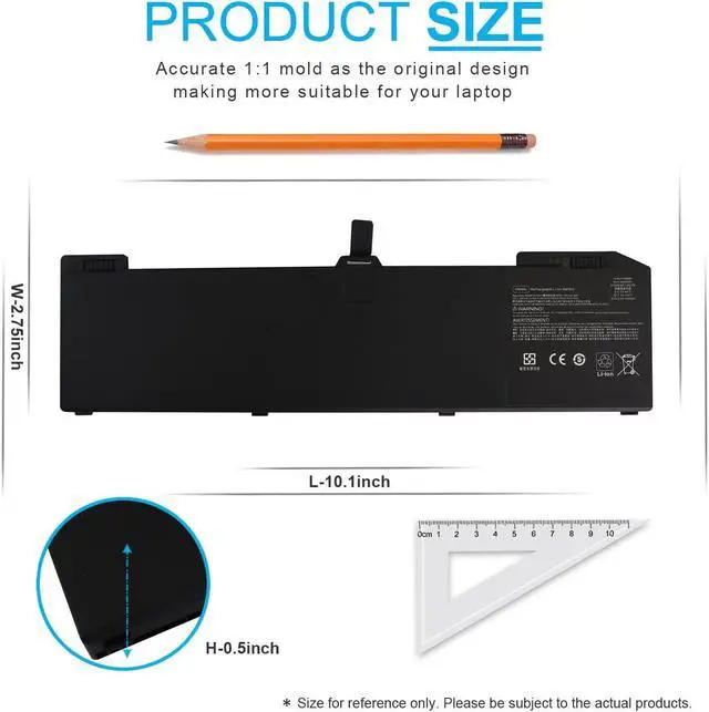 Alt view image 4 of 5 - Emanjor 90Wh VX04XL L05766-855 Laptop Battery Replacement for HP ZBook 15 G5 G6 4ME79AA Series VX04090XL HSTNN-IB8F L06302-1C1 HSN-Q13C