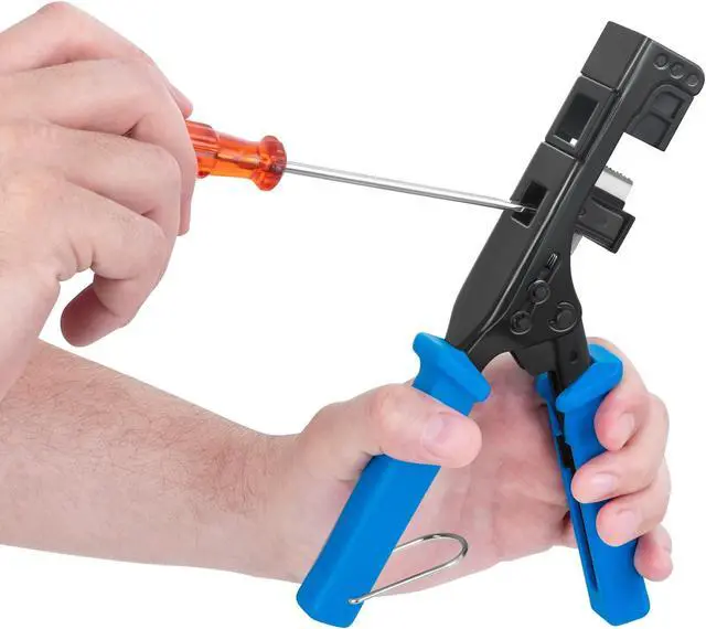 Alt view image 4 of 5 - Bundle  2 Items: Speed Termination Tool with 20 Pack of White RJ45 Cat6 Keystone Jacks + Replacement Head