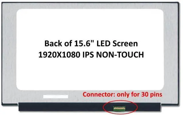 Alt view image 3 of 5 - FULLCOM New LCD Replacement Screen FHD 1920x1080 (Non Touch) 15.6 Inch (No Brackets) 30 Pin Matte for Lenovo 5D11C18141 for Laptop/Display/Screen/LCD Application