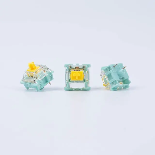 Alt view image 5 of 5 - Mciepny Gateron Jade Series 3.0 Yellow Keyboard Switch,Pre-lubed 3Pin 50gf RGB LED Linear Switches for MX Mechanical Keyboard(Yellow,72Pcs)