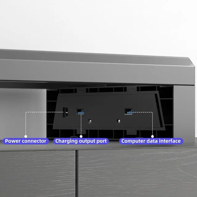 Alt view image 5 of 5 - GECKOSTROLL Computer monitor stand Laptop Desk Shelf & Monitor Riser 21.6 inches,22W charging , 2 USB 3.0 , and 1 USB 2.0 Monitors/PC/Laptop/Computer Space Saver Organizer Heavy Duty Gift Gaming St