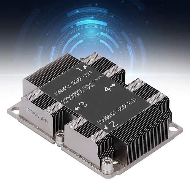 Alt view image 4 of 5 - CPU Heat Sink LGA 3647?0 1U X11, Supports FCLGA3647?0 and The CPU Socket of Xeon Scalable Processor, Computer CPU Cooling for Purley CPU Heat Sink Cooling