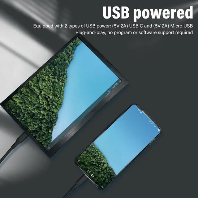 Alt view image 4 of 5 - 8.9 Inch Touchscreen Monitor, 1920x1200 Portable Screen, for HDMI LCD Display 160 Degrees Full View Display Panel for RPi 4 3 2 for Zero B A for for OS X