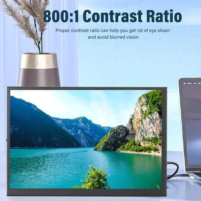 Alt view image 5 of 5 - 8.9 Inch Touchscreen Monitor, 1920x1200 Portable Screen, for HDMI LCD Display 160 Degrees Full View Display Panel for RPi 4 3 2 for Zero B A for for OS X