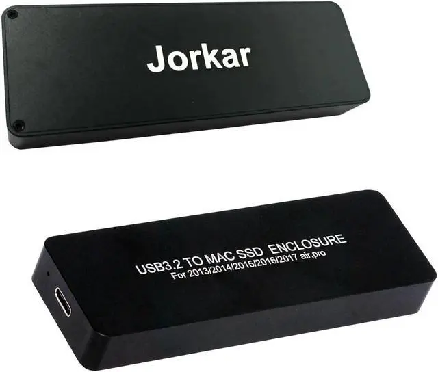 Alt view image 5 of 5 - Jorkar External SSD Enclosure USB-C 3.2 for 12+16 Pin MacBook Air/Pro mid 2013-2017, CNC Hard Drive Case for A1466 A1465 A1502 A1398, Portable SSD Reader Box