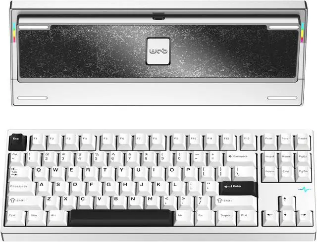 Main image of KEEBMONKEY WOBKEY Crush 80 Reboot CNC Aluminum 5-Second Quick-Release Triple-Mode Connectivity Mechanical Keyboard with Superior Acoustics (Pro Silver)