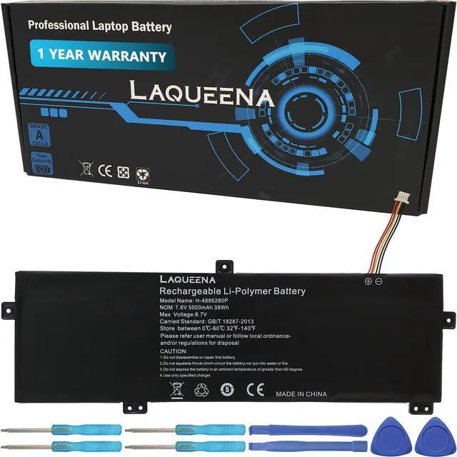 Main image of LAQUEENA H-4886280P Laptop Battery Compatible with Gateway GWTN156-11BK GWTN156 Series U3576127PV U3576127 5080270P 4886280P 4-Cell 7.6V 38Wh
