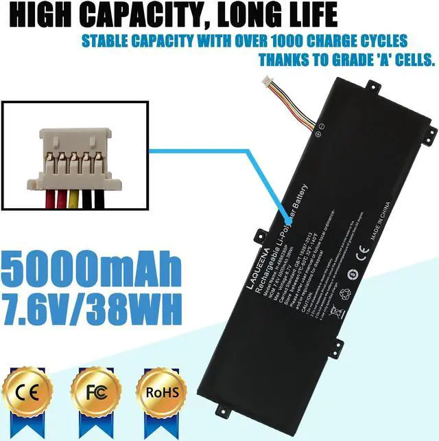 Alt view image 2 of 5 - LAQUEENA H-4886280P Laptop Battery Compatible with Gateway GWTN156-11BK GWTN156 Series U3576127PV U3576127 5080270P 4886280P 4-Cell 7.6V 38Wh