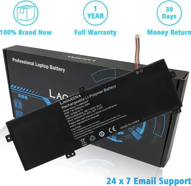 Alt view image 5 of 5 - LAQUEENA H-4886280P Laptop Battery Compatible with Gateway GWTN156-11BK GWTN156 Series U3576127PV U3576127 5080270P 4886280P 4-Cell 7.6V 38Wh