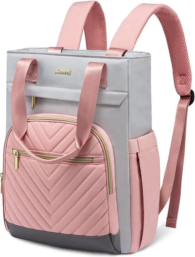 Main image of LOVEVOOK Laptop Backpack for Women, 15.6 Inch Work Laptop Bag Teacher Nurse Backpack, Wide Open Travel Backpack Purse Convertible Business Computer Tote Daypack