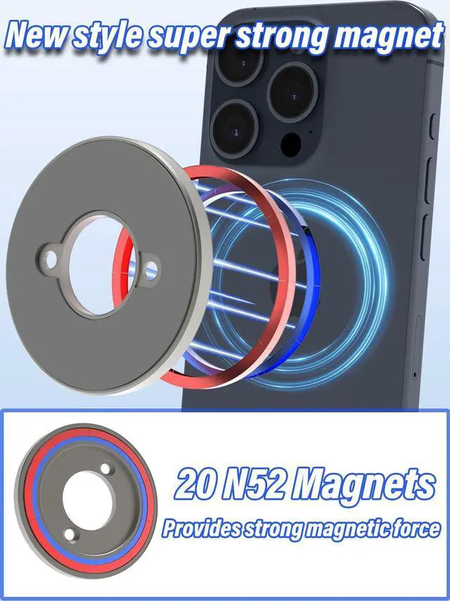 Alt view image 2 of 5 - LYFICCS Magnetic Wall Mount Tablet Phone Holder (2 Pack), Magnetic Wall Holder for Office, Kitchen, Bathroom, Stick Wall Magnet Mount Fit for iPad Pro 12.9/ Air/Mini, iPhone 15/14/ 13/12 Pro Max