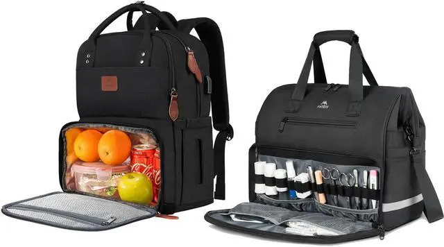 Main image of MATEIN Work Backpack Woman, Insulated Cooler Backpacks with Lunch Box, Medical Bag, Large Water-Resistant First Aid Bags with Many Pocktets for Nursing