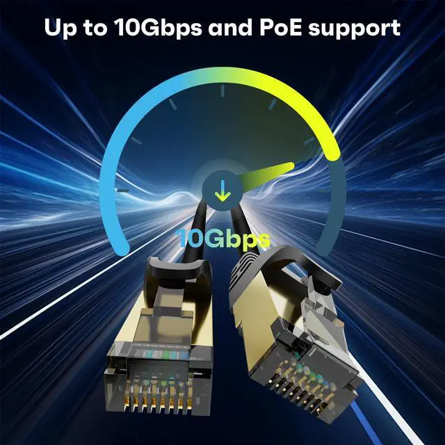 Alt view image 3 of 5 - Mygatti Cat6A Ethernet Cables 250 FT, Snagless CAT6 RJ45 10Gbps Ethernet Cable, FTP Shielded Ethernet Patch Cord, Cat6 Internet Network LAN Cable, Oxygen-Free Copper, Cat 6 Cable, Gold-Plated Plug