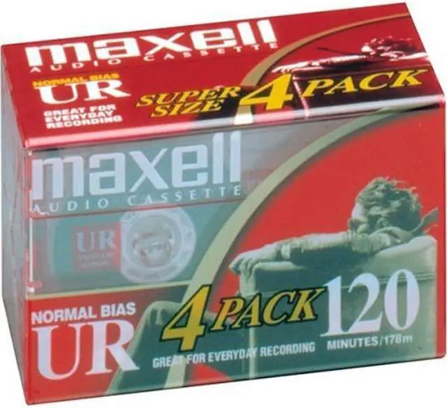 Main image of Consumer Electronic Products MAXELL UR-120 Blank Audio Cassette Tape -4 pack Supply Store