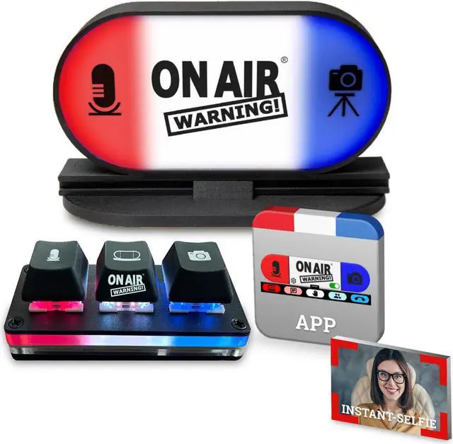 Main image of MuteKit - Mute Button, Busy Light for Cam, Mic & in-Meeting Status. Requires Free Software Download. Customize Colors. All-Mute Button, Secure Mute, Works with Zoom, Teams Meet, Webex, etc., Mac & PC