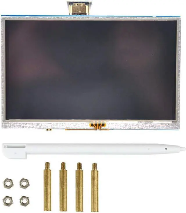 Alt view image 3 of 5 - Padarsey 5 inch Touch Screen 800x480 TFT LCD Display HDMI Interface Supports Raspberry Pi 4 Black, Banana Pi Windows 10 8 7