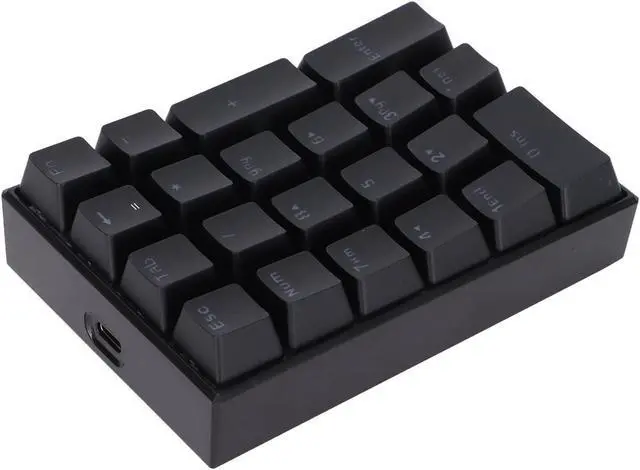 Main image of USB Numeric Keypad, LED Backlit 21-Key Mechanical Numpad for PC Gamers, Ergonomic Wired Number Pad for Desktop Laptop, Mini Portable Numeric Keypad for Home and Office, Plug and Play (Red Switch)