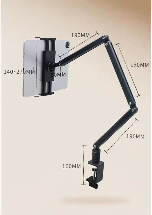 Alt view image 3 of 3 - Purboah Tablet Stand Holder for ipad,Portable Monitor Stand Holder 15.6',16'',Tablet Arm for ipad Desk Mount with 360degRotate Base,Fits for 4.7-16" Phone,Kindle,Fire HD,Nintendo Switch