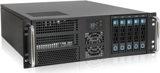 Main image of 3U EATX/ATX Chassis with 5-Bay Hotswap HDD cage