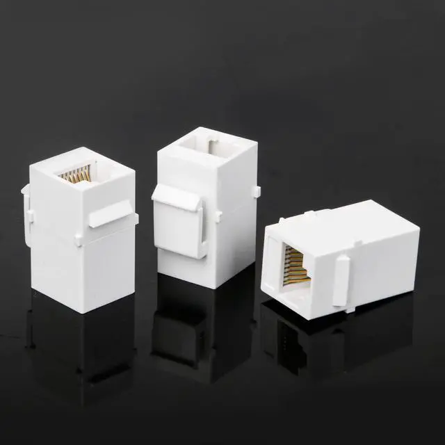 Alt view image 2 of 5 - RDEXP Cat6 RJ45 Ethernet Inline Jack Coupler Keystone Female to Female Adapter Plug Set of 100