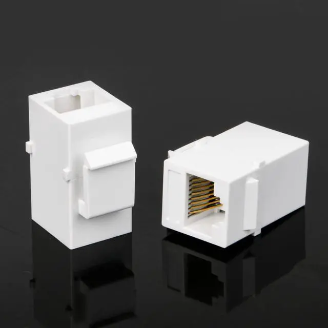 Alt view image 3 of 5 - RDEXP Cat6 RJ45 Ethernet Inline Jack Coupler Keystone Female to Female Adapter Plug Set of 100