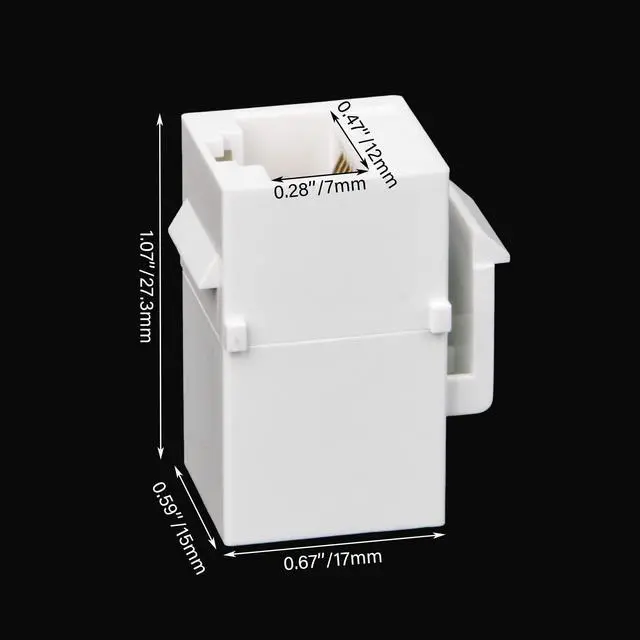 Alt view image 4 of 5 - RDEXP Cat6 RJ45 Ethernet Inline Jack Coupler Keystone Female to Female Adapter Plug Set of 100