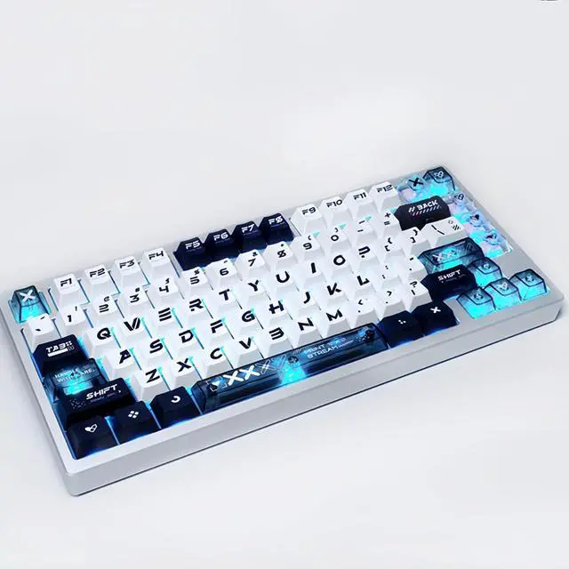 Alt view image 3 of 5 - Black on White PBT Keycaps Set Bow Keycaps Cherry Profile Dye-Sub Keycap Set for Mechanical Keyboard Key Cap (Black on White 150 Keys)