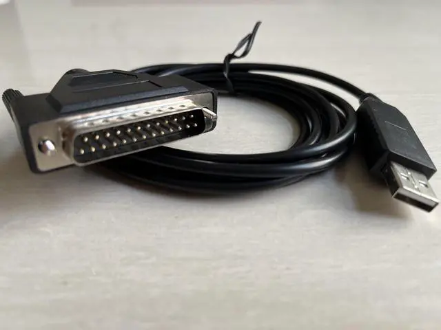 Alt view image 4 of 5 - RIKYJIC USB 2.0 Male to DB25 Male RS232 Serial Data Cable Parallel Printer Cable 2 Meter