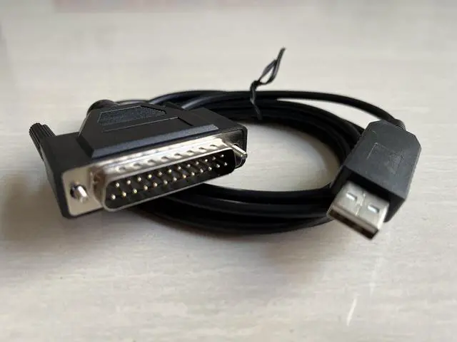 Alt view image 5 of 5 - RIKYJIC USB 2.0 Male to DB25 Male RS232 Serial Data Cable Parallel Printer Cable 2 Meter