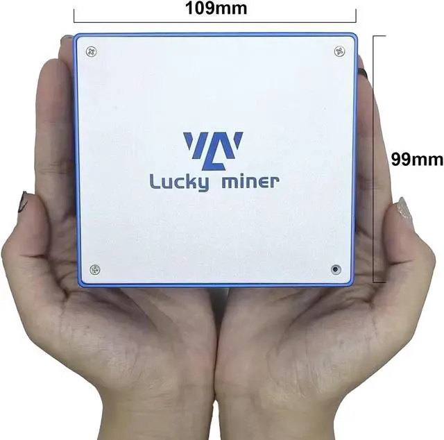 Alt view image 5 of 5 - Generic BeLuckyMan Bitcoins Miner Machine Lotto Mining Device 1TH/S WiFi SHA-256 Asic Chip BM1366 Portable V7 Micro Silent Cryptocurrency Home Use, Blue