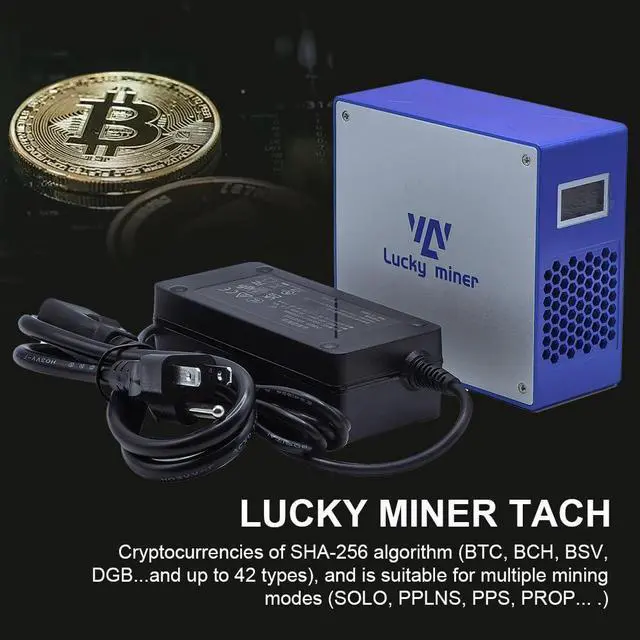Alt view image 2 of 5 - Generic BeLuckyMan Bitcoins Miner Machine Lotto Mining Device 1TH/S WiFi SHA-256 Asic Chip BM1366 Portable V7 Micro Silent Cryptocurrency Home Use, Blue