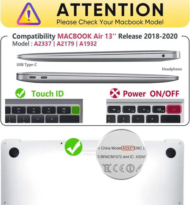 Alt view image 2 of 5 - SEYMAC for MacBook Air 13 inch Case 2022-2018 Release M2 A2337 M1 A2179 A1932, Heavy Duty Plastic Hard Shell Cover with Fold Kickstand Shockproof Function for MacBook Air 13",Grey