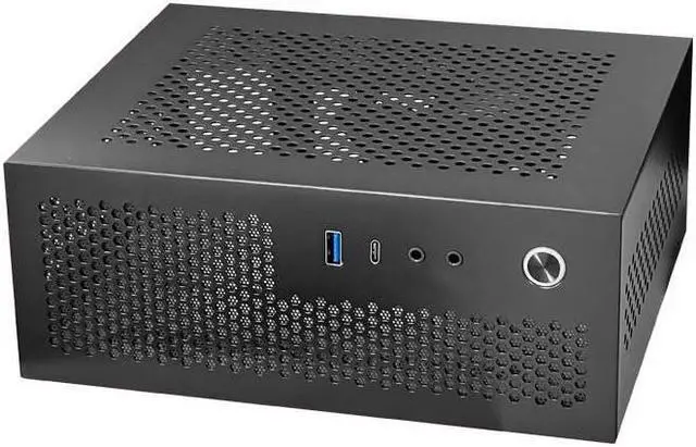 Alt view image 2 of 5 - Goodisory A09 Black Typec(10g)+USB3.0 Black Mini-ITX 0.8mm SPCC Desktop Computer Case Fit in Flex PSU