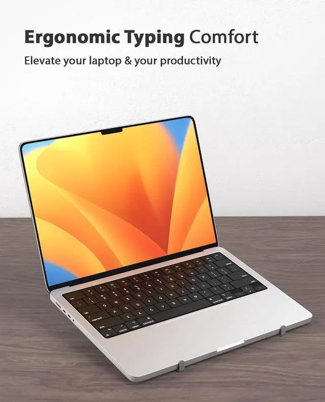 Alt view image 5 of 5 - Steklo Laptop Riser - Premium Cooling Stand, Portable Laptop Stand for 12-17.3" Compatible with All Laptops MacBook Pro Air, Ideal Travel Ergonomic Compact Aluminum Adjustable, Foldable Laptop Stand