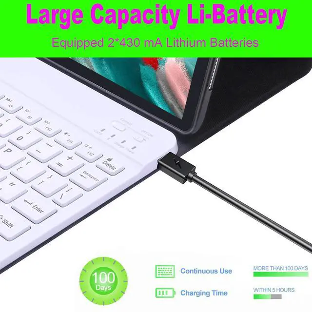 Alt view image 5 of 5 - Keyboard Case for Samsung Galaxy Tab A11 Plus/ A9 Plus 11 inch (SM-X210/X216/X218) 2023, Backlite A9+ Keyboard Case with S Pen Holder(Purple)