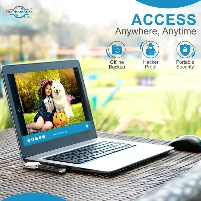 Alt view image 3 of 5 - ThePhotoStick® Omni 128GB Flash Drive & Memory Stick  Photo & Video Backup USB for iPhone, Android, Mac & PC  Multiport Connection for Easy File Storage & Transfer