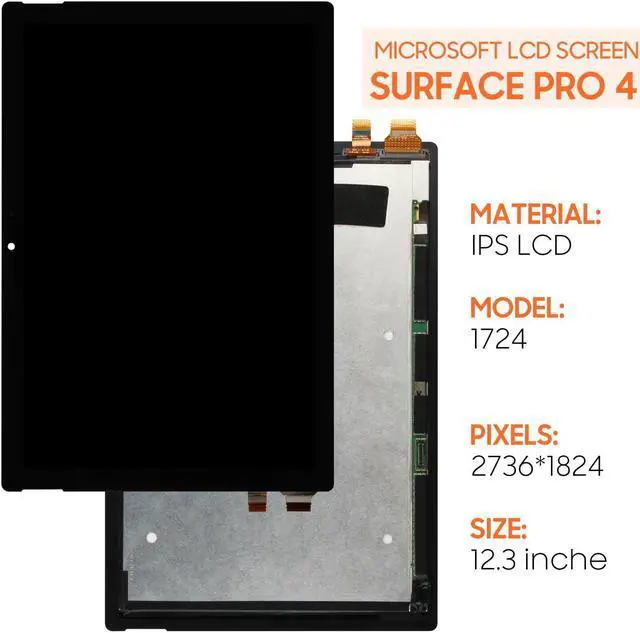 Alt view image 2 of 5 - Screen Replacement for Microsoft Surface Pro 4 1724 12.3 inch LCD Display Touch Screen Digitizer Full Assembly 2736x1824