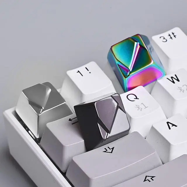 Alt view image 2 of 5 - MECHKYP Metal Artisan Keycaps,CNC Zinc Alloy Custom Keycap,Mechanical Keycap,Unique Polygon Style,Gift Collection (Multicolor)