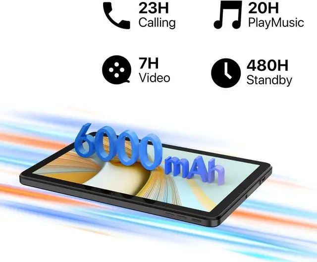 Alt view image 5 of 5 - UMIDIGI G3 Tab Android 13 Tablet 2025 with Sim Card Slot, 3GB+32GB 256GB Expand, 2.4/5GHz WiFi, 10.1 inch Tablet with 4* A53-Cortex of 2.0 GHz, 6000mAh, BT, 1280 * 800 Touch Screen, Al Face Unlock