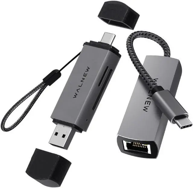 Main image of USB C 2.5Gbps Ethernet Adapter & 2 in 1 Memory Card Reader
