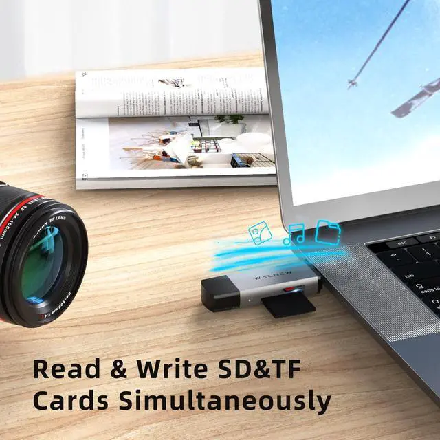 Alt view image 4 of 5 - USB C 2.5Gbps Ethernet Adapter & 2 in 1 Memory Card Reader