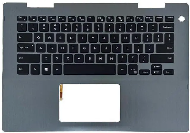 Main image of wzqrps Replacement Laptop Upper Case Palmrest Backlit Keyboard Assembly Part for Dell Inspiron 14 5481 5482 5485 5491 09VMHF 9VMHF Gray