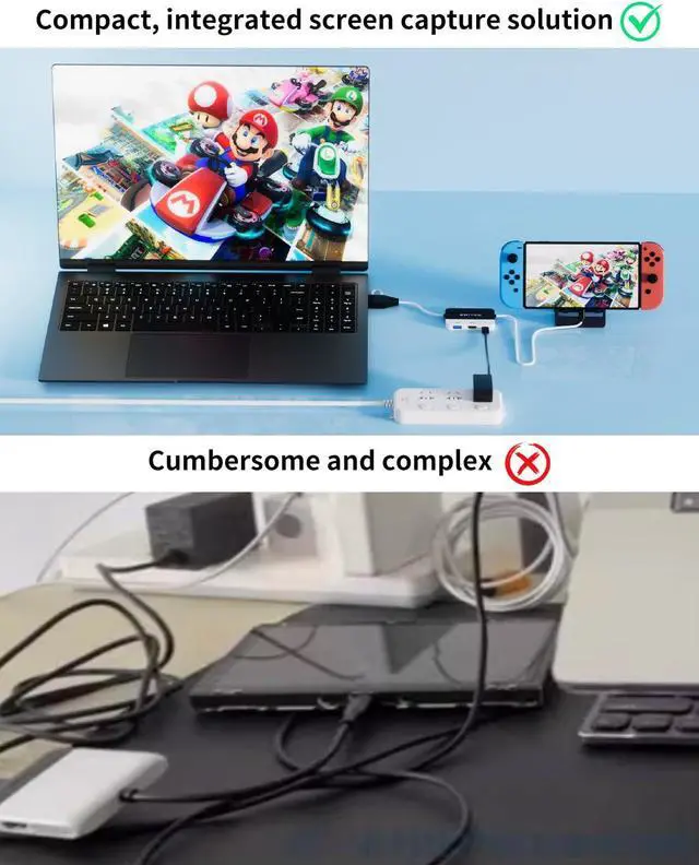 Alt view image 4 of 5 - 2 in 1 Switch TV Docking Station and Switch PC Capture Card for Nintendo Switch, 1080P 60FPS, Recommended Uses for Switch/PC/Mac/iPad/Steam/OBS